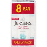 Jergens Family Pack Mild Soap 8 Bars 3.5 oz ea