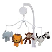 Bedtime Originals by Lambs Ivy Jungle Buddies Musical Mobile, Brown