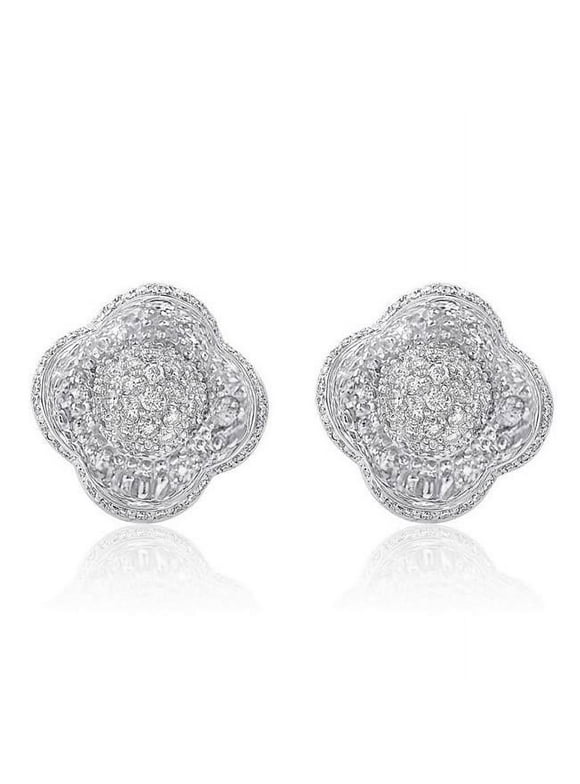 Harry Chad  0.99 CT Round Diamonds Women Jewelry Stud Earring Gold 18K - Color F - VVS1 Clarity
