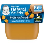 (Pack of 16) Gerber 1st Foods Butternut Squash Baby Food, 2 oz Tubs