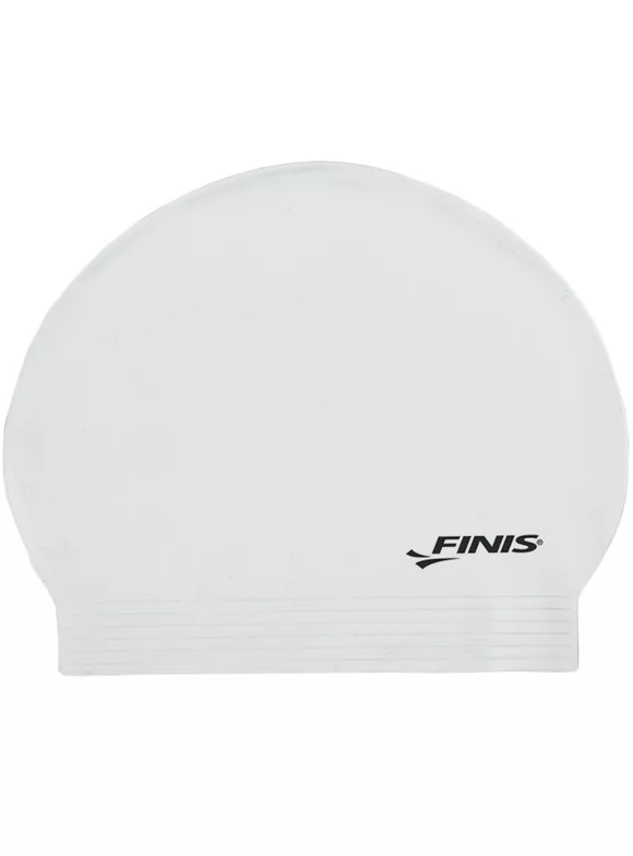 FINIS Latex Adult Swim Cap, White, One Size