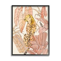 Stupell Industries Tropical Cheetah Blush Forest Palm Fern Fronds, 16 x 20, Design by Annie Warren