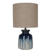 Better Homes & Gardens Ceramic Ombre Drip Table Lamp, Blue