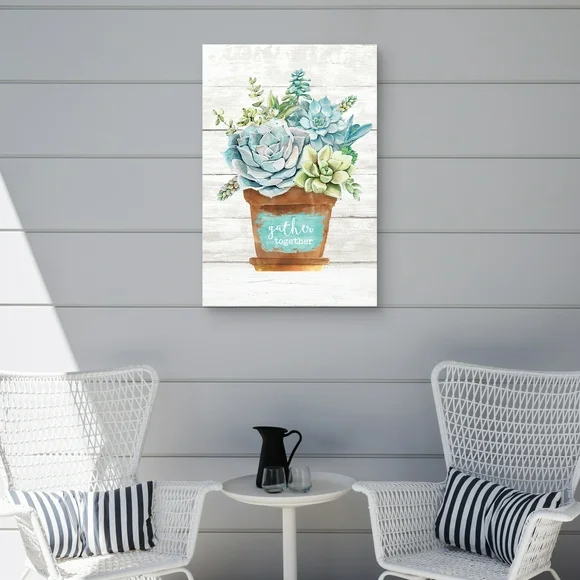 Gather Together Succulents by Studio Arts Indoor/Outdoor Canvas Art Print