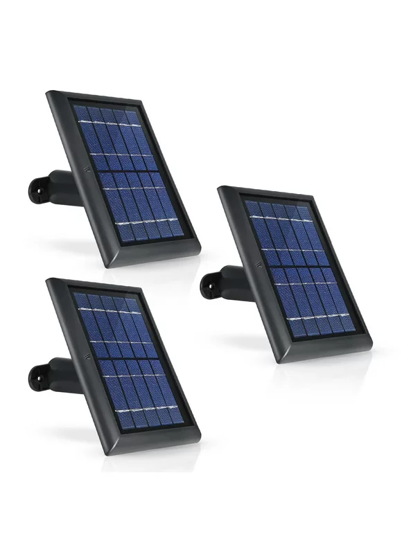 Wasserstein Solar Panel with 13ft Cable for Arlo Essential Spotlight/XL Spotlight Camera Only - Power Your Arlo Camera Continuously (3 Pack, Black)