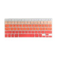 Eccomum TPU Keyboard Cover Dustproof Keyboard Protective Film Compatible with Air 13.3 inch A1466/A1369 Red&Orange