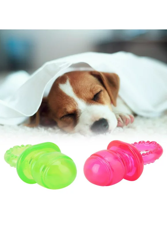 Tebru Playing Chew Toy, Dog Molar Toy, 2Pcs Pet Puppy Molar Clean Teeth Toy Pacifier Chew Playing Training Toys for Dog Cat
