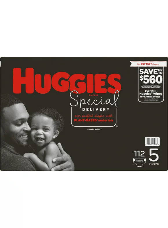 Huggies Special Delivery Hypoallergenic Baby Diapers, Size 5, 112 Ct