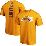 LeBron James Los Angeles Lakers Fanatics Branded Team Playmaker Name & Number T-Shirt - Gold