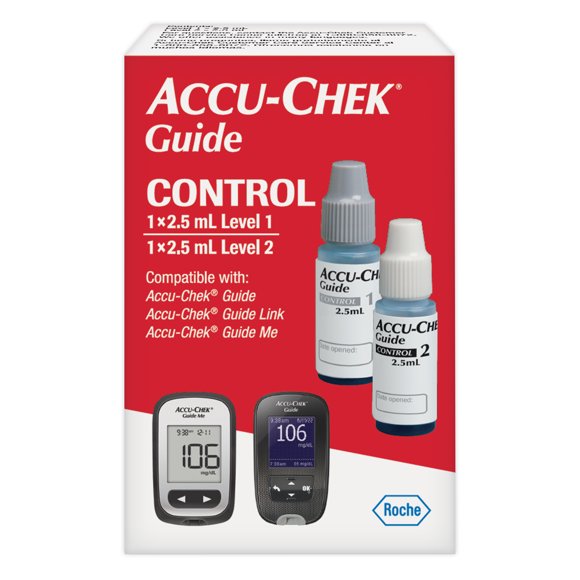 Accu-Chek Guide Diabetes Control Solution for Diabetic Blood Glucose Monitoring (Level 1 & 2 for Guide and Guide Me Test Meters)