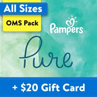 Buy 2- Get $20 Gift Card: Pampers Pure Protection Diapers, OMS Pack (Choose Your Size)