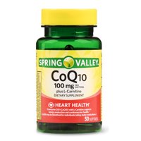 Spring Valley CoQ-10 plus L-Carnitine Softgels, 100mg, 50 Count