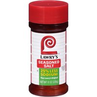 (2 Pack) Lawry's 25% Less Sodium Seasoned Salt, 8 oz