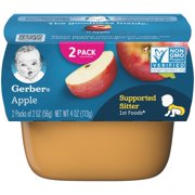 (Pack of 8) Gerber 1st Foods Baby Food Apple 2-2 oz Tubs