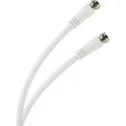 GE 25ft RG6 Coax Cable, F-type Connectors, White, 33604