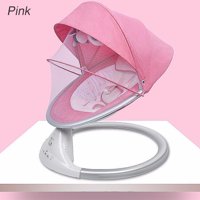 Baby Swing Rocker Bouncer Portable Infant Newborn Seat Cradle Rocking Chair Indoor Use - 5 Adjustable Swing Amplitudes, 3 Stage Timing Function
