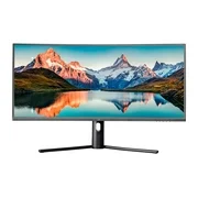 Monoprice 34in CrystalPro Curved Ultrawide Monitor - 21:9, 1500R, UWFHD, 2560x1080p, 75Hz (100Hz OC), 6.5ms, AMD FreeSync, Height Adjustable Stand, VA - Home, Office, Business, Student Use