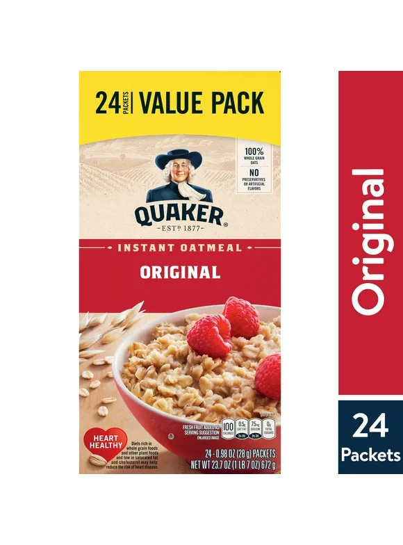 Quaker, Instant Oatmeal, Value Pack, Original, 0.98 oz, 24 Packets