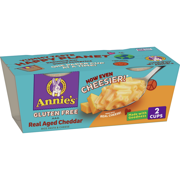 Annie's Gluten Free Rice Pasta & Cheddar Mac & Cheese, Microwavable Cups, 2 ct