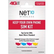 Net10 Keep Your Own Phone 3-in-1 Prepaid SIM Kit