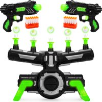 Best Choice Products Floating Target Shooting Game Set w/ 2 Glow-in-the-Dark Foam Dart Blasters, 24 Darts & Dart Clips