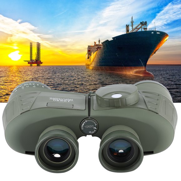 LAFGUR Marine Binoculars,10X50 Marine Binoculars BAK4 Prism Nitrogen Waterproof Fogproof With Night Vision Rangefinder Compass,Bird Watching Eyepiece