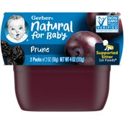 (Pack of 16) Gerber 1st Foods Prune Baby Food, 2 oz Tubs