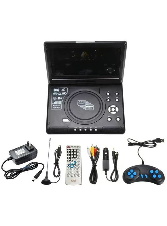 9.8 Inch 16:9 Widescreen 270 Rotatable LCD Screen Home Car TV DVD Player Portable VCD Compact Disc MP3 Viewer with Game Function
