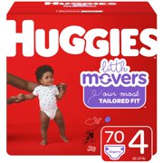 Huggies Little Movers Baby Diapers, Size 4, 70 Ct, Giga Jr Pack