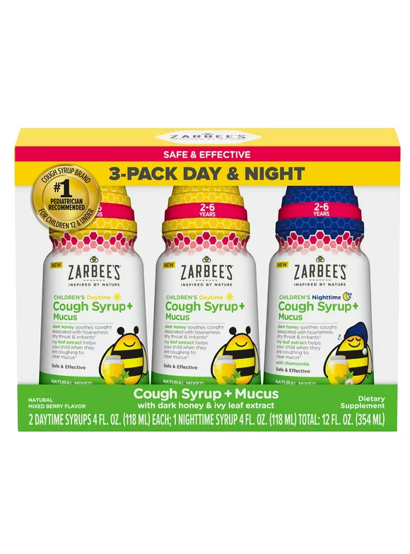 Zarbee's Children's Cough and Mucus Syrup (3 Pack)