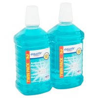 Equate Antiseptic Mouthrinse, Blue Mint, 101.4 fl oz, 2 Count