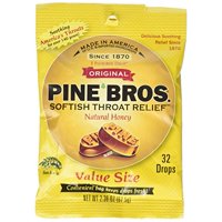 5 Pack Pine Bros Original Softish Throat Relief Natural Honey 32 Drops Each