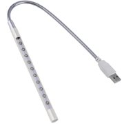 Light Laptop Lamp USB LED 5V 1W 10 LED Long Gooseneck Touch Dimmer Lamp Notebook Keyboard Night Light