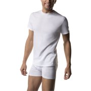 Yana Men's White Crew T-Shirt Undershirts, 3 Pack