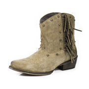Roper Western Boots Womens Fringe Studs Tan 09-021-0977-0663 TA