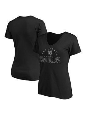 Las Vegas Raiders Fanatics Branded Women's State Pride Outline V-Neck T-Shirt - Black