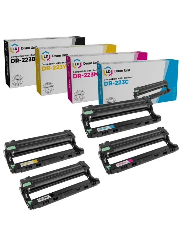 LD Compatible Drum Unit Replacements for Brother DR-223 (Black, Cyan, Magenta, Yellow, 4-Pack)