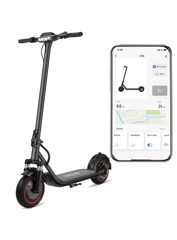 COCLUB 500W Electric Scooter Adults, 36V13Ah, 10" Solid Tires, 25 Miles Range, Top Speed 21MPH, 51" Height, Shock Absorbing, Dual Brake, APP Connection, Commuter Folding E Scooter for Adults&Teenagers