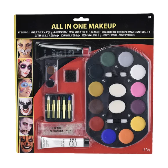 Amscan - All-In-One Halloween Makeup Kit - One Size