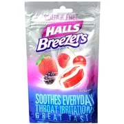 Halls Breezers Drops Sugar Free Cool Berry 20 Each (Pack of 2)