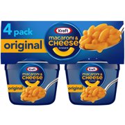 Kraft Original Macaroni & Cheese Easy Microwavable Dinner, 4 ct Pack, 2.05 oz Cups