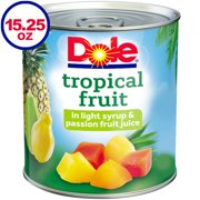 Dole Tropical Fruit Salad in Light Syrup and Passion Fruit Juice, 15.25 Oz Can