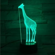 Giraffe Acrylic 3D Night Lights USB LED Table Lamp Home r2d2 3D Arts Lamp - 7 Colors Changing Bedroom Decor Night Light Gifts (Giraffe)