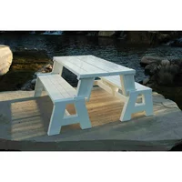 Convert-A-Bench Folding Picnic Table Bench, White