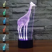 SUPERNIUDB Giraffe 3D Night Light Table Desk Optical Illusion Lamps 7 Color Changing Lights