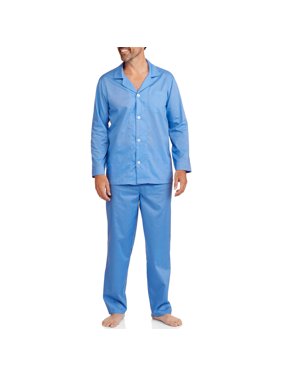 Fruit of the Loom Men's and Big Men's Long Sleeve Pajama Set, 2-Piece