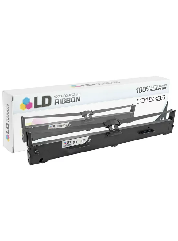 LD Compatible Printer Ribbon Cartridge Replacement for Epson S015335 (Black)