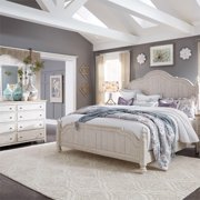 White Queen Poster Bed Set 3PC Farmhouse Reimagined 652-BR Liberty Furniture