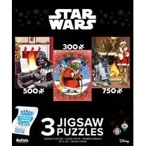 Buffalo Games Star Wars Holiday Three Interlocking Jigsaw Puzzles