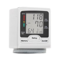 Lixada Automatic Wrist Sphygmomanometer LCD Digital Display Household Use for Measuring Pulse Rate